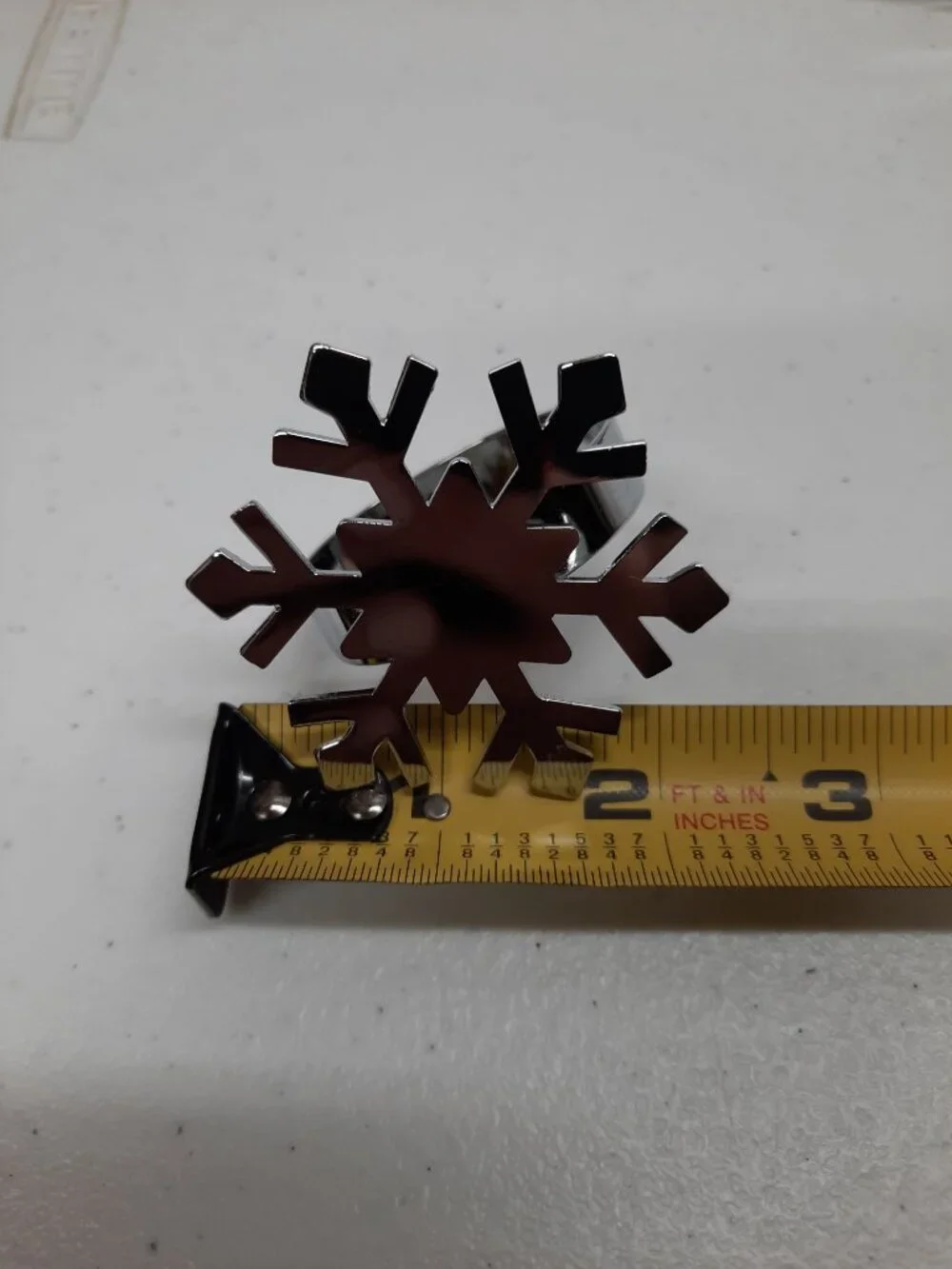 Set of 8 Silver Snowflake Napkin Rings Christmas Holiday Winter Table Decor